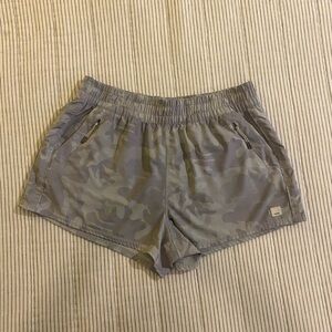 Vuori Women's Tan Camouflage Athletic Shorts